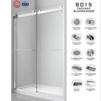 Two-way sliding door for shower room