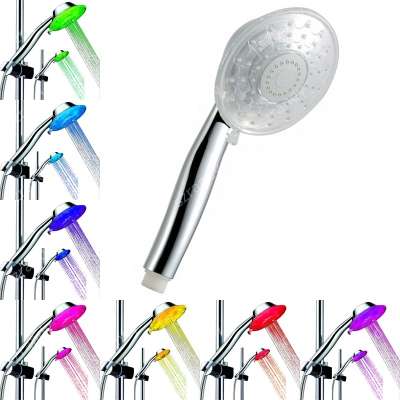 Bathroom 7 Color 2 Water Jets LED Romantic Light Bathroom Shower 8008-A3