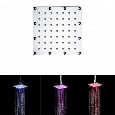 6 inch 150mm Bathroom Temperature Control LED Stainless Steel Shower (Blue-Pink-Red)