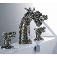 Bathroom dula handle brass dragon basin faucet