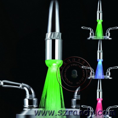 3 colors Commonly Used Stainless Stell ABS LED Kitchen water tap