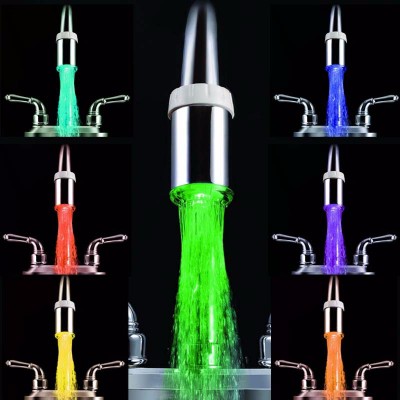 Water Glow Colorful led kitchen faucet with 7 colors without battery