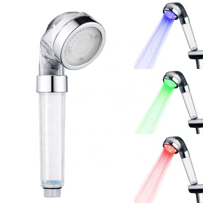 3 color No Battery Needed LED Color Lighting Filter Shower Heads 8008-G23